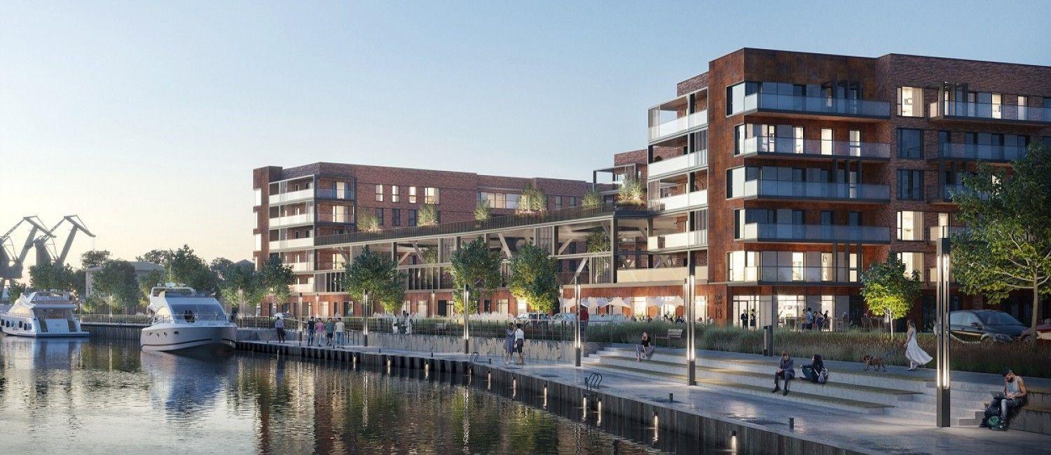 Nadmotławie Apartments - nowy etap osiedla z widokiem na Motławę na horyzoncie