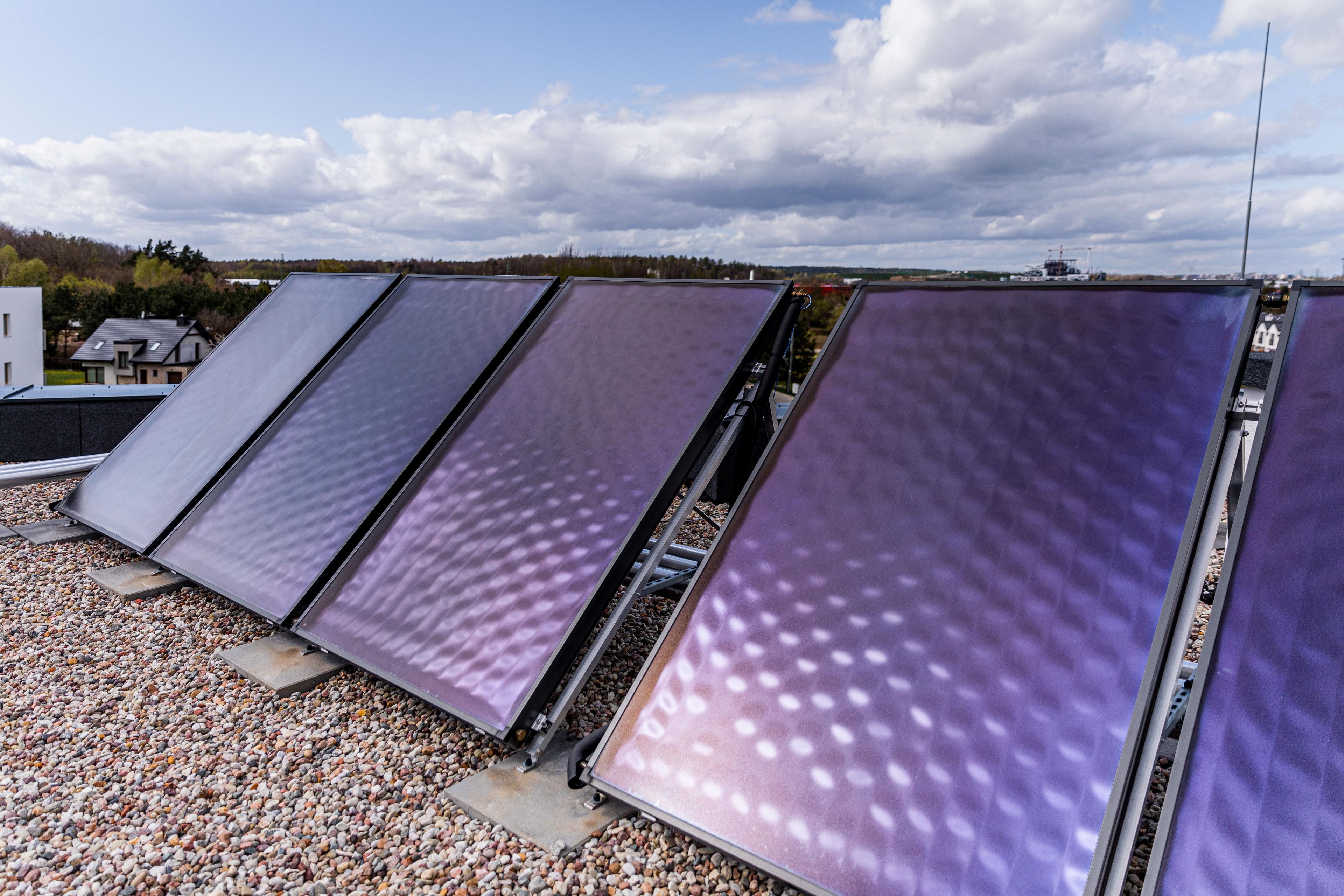 Solar collectors and gas boilers